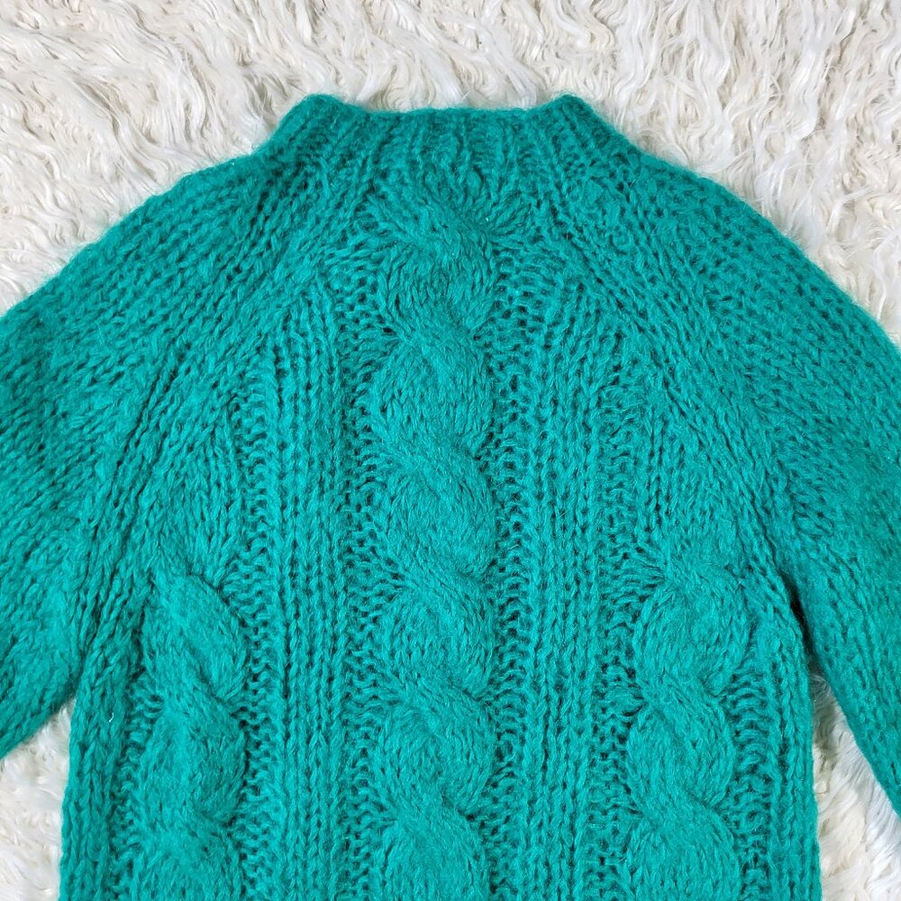 Vintage Mantessa Hand Knit Wool Sweater Cardigan Size 34 - Made in Italy - Picture 10 of 12